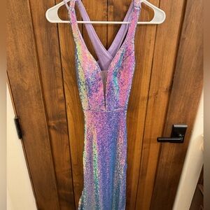 Alyce Prom Dress Hoco Formal Homecoming Mermaid Holographic